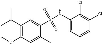 N-(2,3-dichlorophenyl)-4-methoxy-2-methyl-5-propan-2-ylbenzenesulfonamide Structure