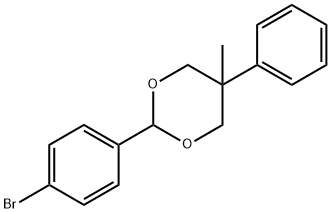 2-(4-bromophenyl)-5-methyl-5-phenyl-1,3-dioxane Struktur