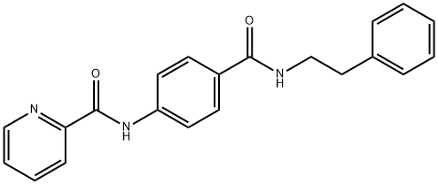 N-[4-(2-phenylethylcarbamoyl)phenyl]pyridine-2-carboxamide 化学構造式