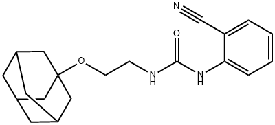 1-[2-(1-adamantyloxy)ethyl]-3-(2-cyanophenyl)urea 化学構造式