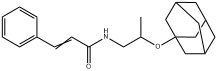 (E)-N-[2-(1-adamantyloxy)propyl]-3-phenylprop-2-enamide Struktur