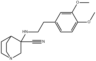 3-[(3,4-二甲氧基苯乙基)氨基]奎宁环-3-甲腈, 893770-68-8, 结构式