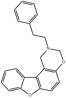 2-(2-phenylethyl)-1,3-dihydro-[1]benzofuro[3,2-f][1,3]benzoxazine Struktur