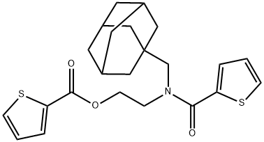 2-[1-adamantylmethyl(thiophene-2-carbonyl)amino]ethyl thiophene-2-carboxylate Structure