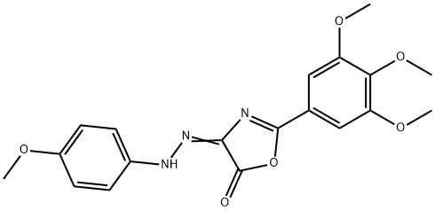 (4Z)-4-[(4-methoxyphenyl)hydrazinylidene]-2-(3,4,5-trimethoxyphenyl)-1,3-oxazol-5-one Structure