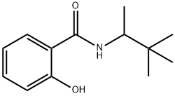 N-(3,3-dimethylbutan-2-yl)-2-hydroxybenzamide Struktur