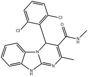 4-(2,6-dichlorophenyl)-N,2-dimethyl-1,4-dihydropyrimido[1,2-a]benzimidazole-3-carboxamide Structure