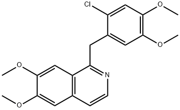 1-[(2-chloro-4,5-dimethoxyphenyl)methyl]-6,7-dimethoxyisoquinoline Struktur