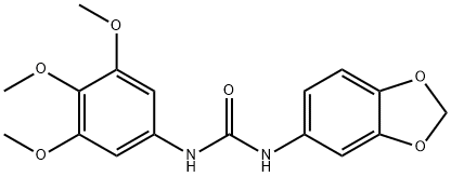 1-(1,3-benzodioxol-5-yl)-3-(3,4,5-trimethoxyphenyl)urea Structure