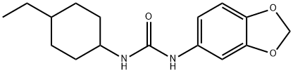 1-(1,3-benzodioxol-5-yl)-3-(4-ethylcyclohexyl)urea Struktur