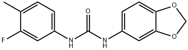 1-(1,3-benzodioxol-5-yl)-3-(3-fluoro-4-methylphenyl)urea Structure