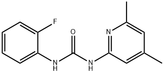 1-(4,6-dimethylpyridin-2-yl)-3-(2-fluorophenyl)urea Struktur