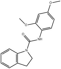 N-(2,4-dimethoxyphenyl)-2,3-dihydroindole-1-carboxamide Structure