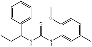 1-(2-methoxy-5-methylphenyl)-3-(1-phenylpropyl)urea Structure