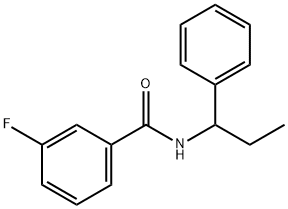 3-fluoro-N-(1-phenylpropyl)benzamide Structure