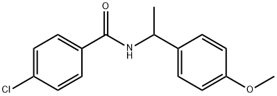 4-chloro-N-[1-(4-methoxyphenyl)ethyl]benzamide 结构式