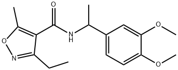 N-[1-(3,4-dimethoxyphenyl)ethyl]-3-ethyl-5-methyl-1,2-oxazole-4-carboxamide Structure