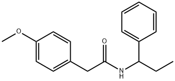 2-(4-methoxyphenyl)-N-(1-phenylpropyl)acetamide Structure