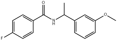 4-fluoro-N-[1-(3-methoxyphenyl)ethyl]benzamide 结构式