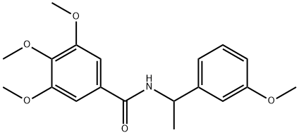 3,4,5-trimethoxy-N-[1-(3-methoxyphenyl)ethyl]benzamide Struktur