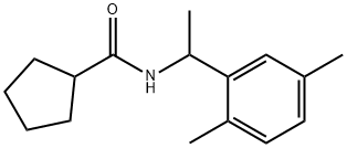 N-[1-(2,5-dimethylphenyl)ethyl]cyclopentanecarboxamide Structure