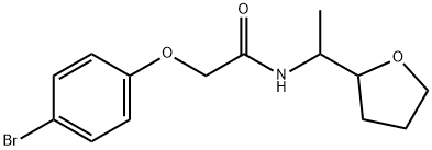 2-(4-bromophenoxy)-N-[1-(oxolan-2-yl)ethyl]acetamide 结构式