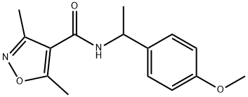 N-[1-(4-methoxyphenyl)ethyl]-3,5-dimethyl-1,2-oxazole-4-carboxamide Structure