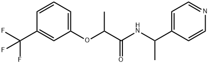 N-(1-pyridin-4-ylethyl)-2-[3-(trifluoromethyl)phenoxy]propanamide Structure