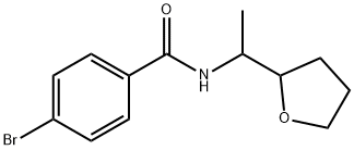 4-bromo-N-[1-(oxolan-2-yl)ethyl]benzamide 化学構造式