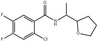 2-chloro-4,5-difluoro-N-[1-(oxolan-2-yl)ethyl]benzamide Struktur