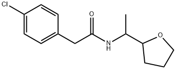 2-(4-chlorophenyl)-N-[1-(oxolan-2-yl)ethyl]acetamide 结构式