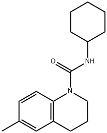 N-cyclohexyl-6-methyl-3,4-dihydro-2H-quinoline-1-carboxamide 结构式