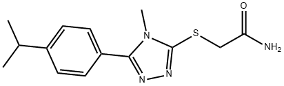 2-[[4-methyl-5-(4-propan-2-ylphenyl)-1,2,4-triazol-3-yl]sulfanyl]acetamide Structure