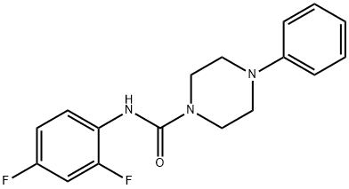 N-(2,4-difluorophenyl)-4-phenylpiperazine-1-carboxamide Struktur