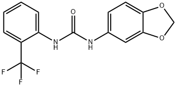 1-(1,3-benzodioxol-5-yl)-3-[2-(trifluoromethyl)phenyl]urea Structure
