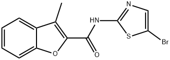 N-(5-bromo-1,3-thiazol-2-yl)-3-methyl-1-benzofuran-2-carboxamide Structure