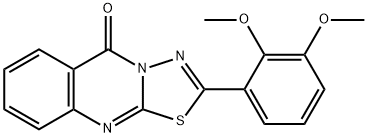 2-(2,3-dimethoxyphenyl)-[1,3,4]thiadiazolo[2,3-b]quinazolin-5-one 化学構造式