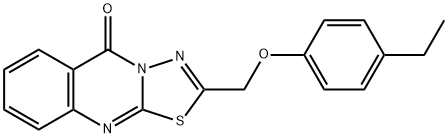 2-[(4-ethylphenoxy)methyl]-[1,3,4]thiadiazolo[2,3-b]quinazolin-5-one 化学構造式