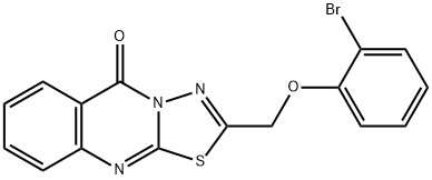 2-[(2-bromophenoxy)methyl]-[1,3,4]thiadiazolo[2,3-b]quinazolin-5-one 化学構造式