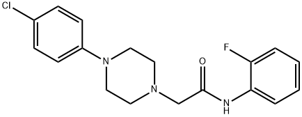 2-[4-(4-chlorophenyl)piperazin-1-yl]-N-(2-fluorophenyl)acetamide Struktur