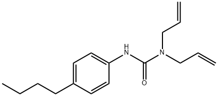 3-(4-butylphenyl)-1,1-bis(prop-2-enyl)urea Struktur