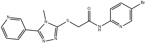 N-(5-bromopyridin-2-yl)-2-[(4-methyl-5-pyridin-3-yl-1,2,4-triazol-3-yl)sulfanyl]acetamide Structure