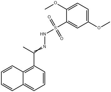 2,5-dimethoxy-N-[(Z)-1-naphthalen-1-ylethylideneamino]benzenesulfonamide 化学構造式