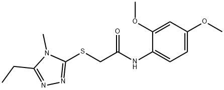 N-(2,4-dimethoxyphenyl)-2-[(5-ethyl-4-methyl-1,2,4-triazol-3-yl)sulfanyl]acetamide Structure