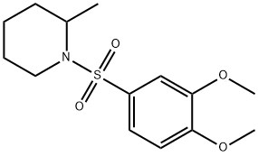 1-(3,4-dimethoxyphenyl)sulfonyl-2-methylpiperidine 化学構造式