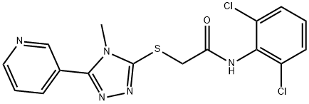 N-(2,6-dichlorophenyl)-2-[(4-methyl-5-pyridin-3-yl-1,2,4-triazol-3-yl)sulfanyl]acetamide Structure