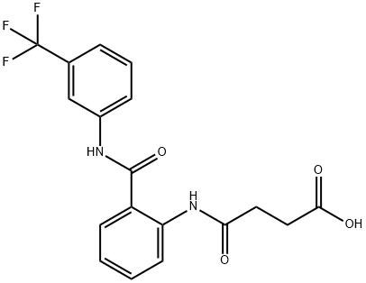 4-oxo-4-[2-[[3-(trifluoromethyl)phenyl]carbamoyl]anilino]butanoic acid Structure