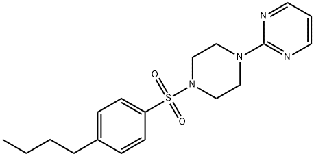 2-[4-(4-butylphenyl)sulfonylpiperazin-1-yl]pyrimidine 结构式