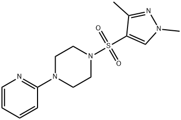 1-(1,3-dimethylpyrazol-4-yl)sulfonyl-4-pyridin-2-ylpiperazine Struktur