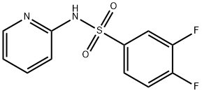 3,4-difluoro-N-pyridin-2-ylbenzenesulfonamide 化学構造式